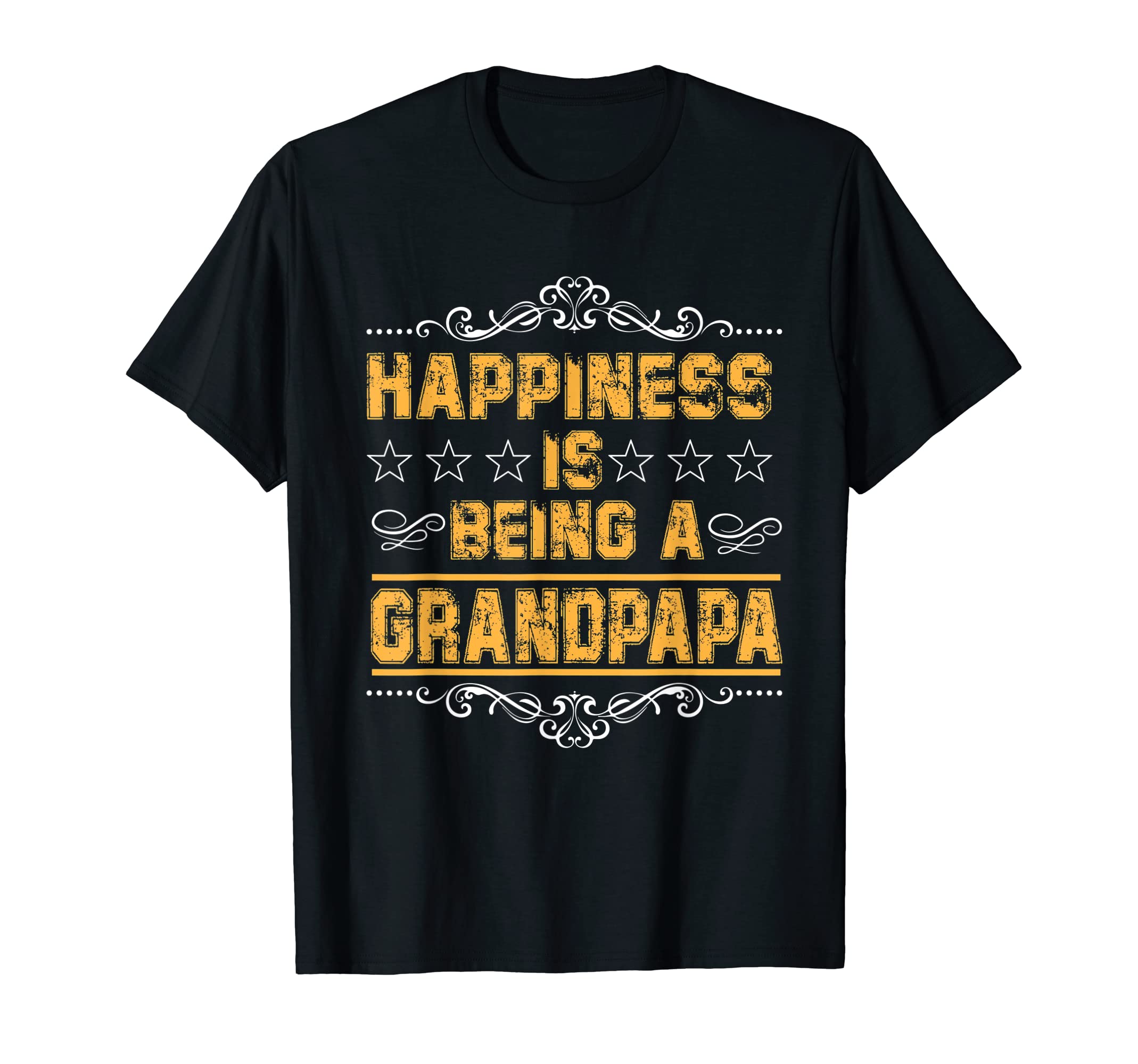 Happiness Is Being Grandpapa T-Shirt - Minimalist Print for Adults - T-Shirt, Sweatshirt, Hoodie