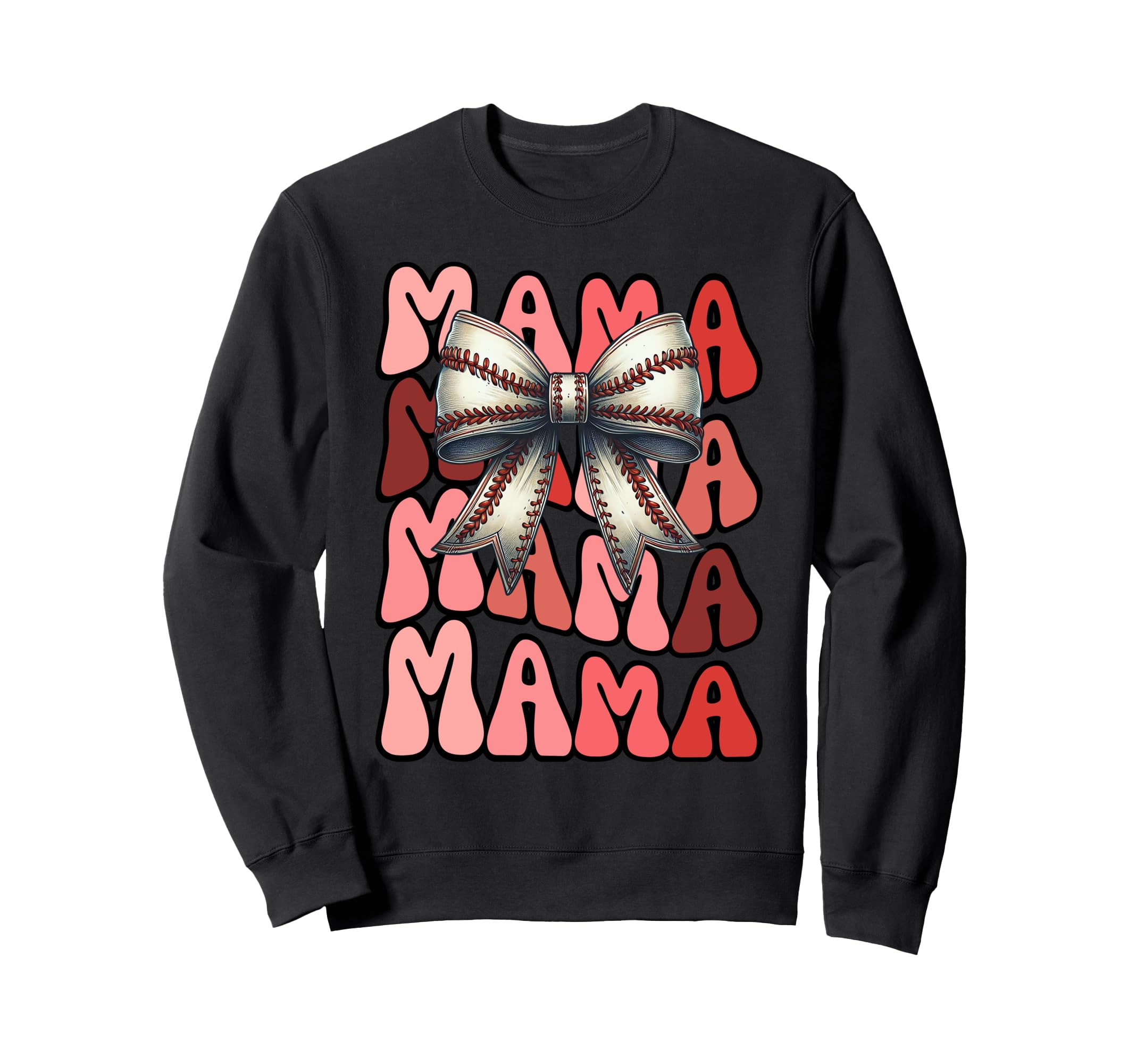 Groovy Mama Baseball Coquette Stitch Sweatshirt - Unique Graphic Unisex - T-Shirt, Sweatshirt, Hoodie