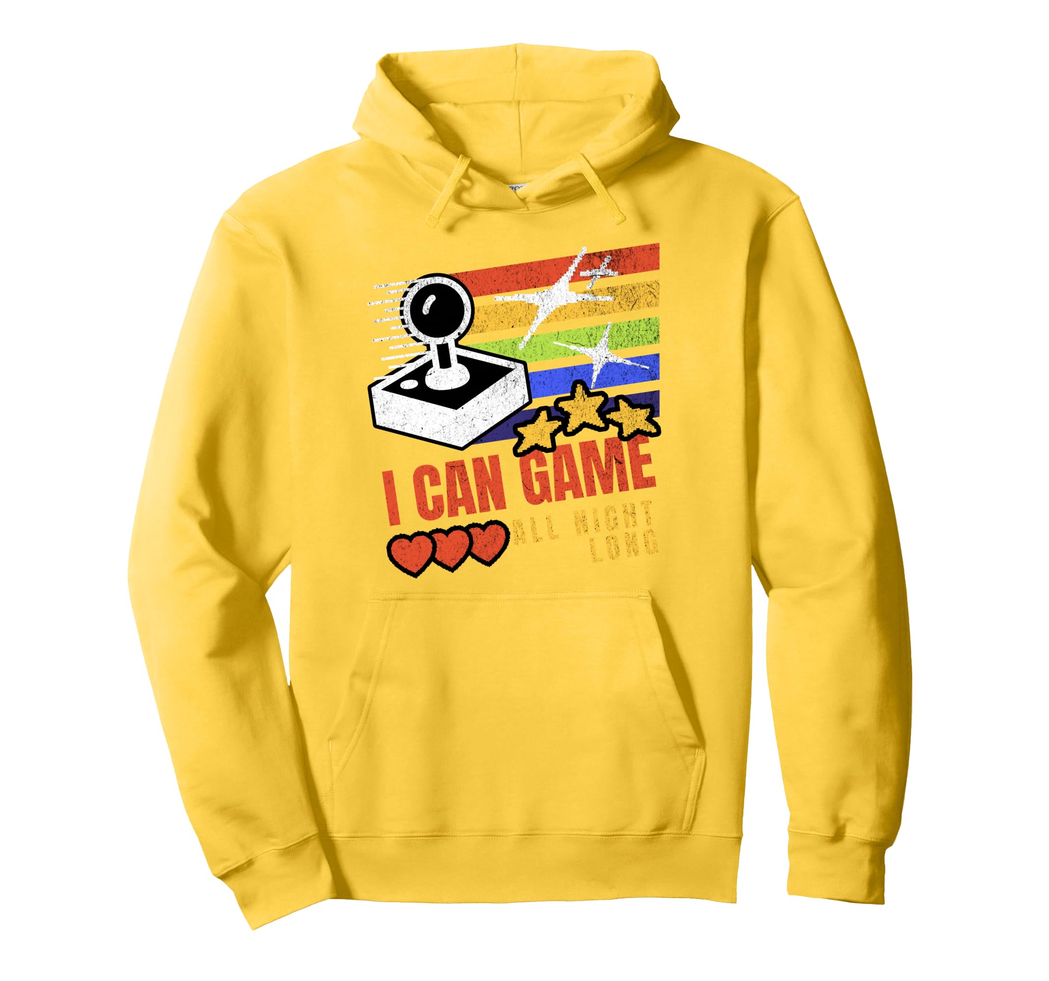 I Can Game All Night Long Arcade Hoodie - Aesthetic Graphic Men Women - T-Shirt, Sweatshirt, Hoodie