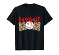Baseball Mom Leopard Mothers Day Sport T-Shirt - Custom Art Print Unisex - T-Shirt, Sweatshirt, Hoodie
