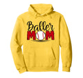 Baller Mom Moms Who Play Baseball Hoodie - Aesthetic Graphic for Adults - T-Shirt, Sweatshirt, Hoodie