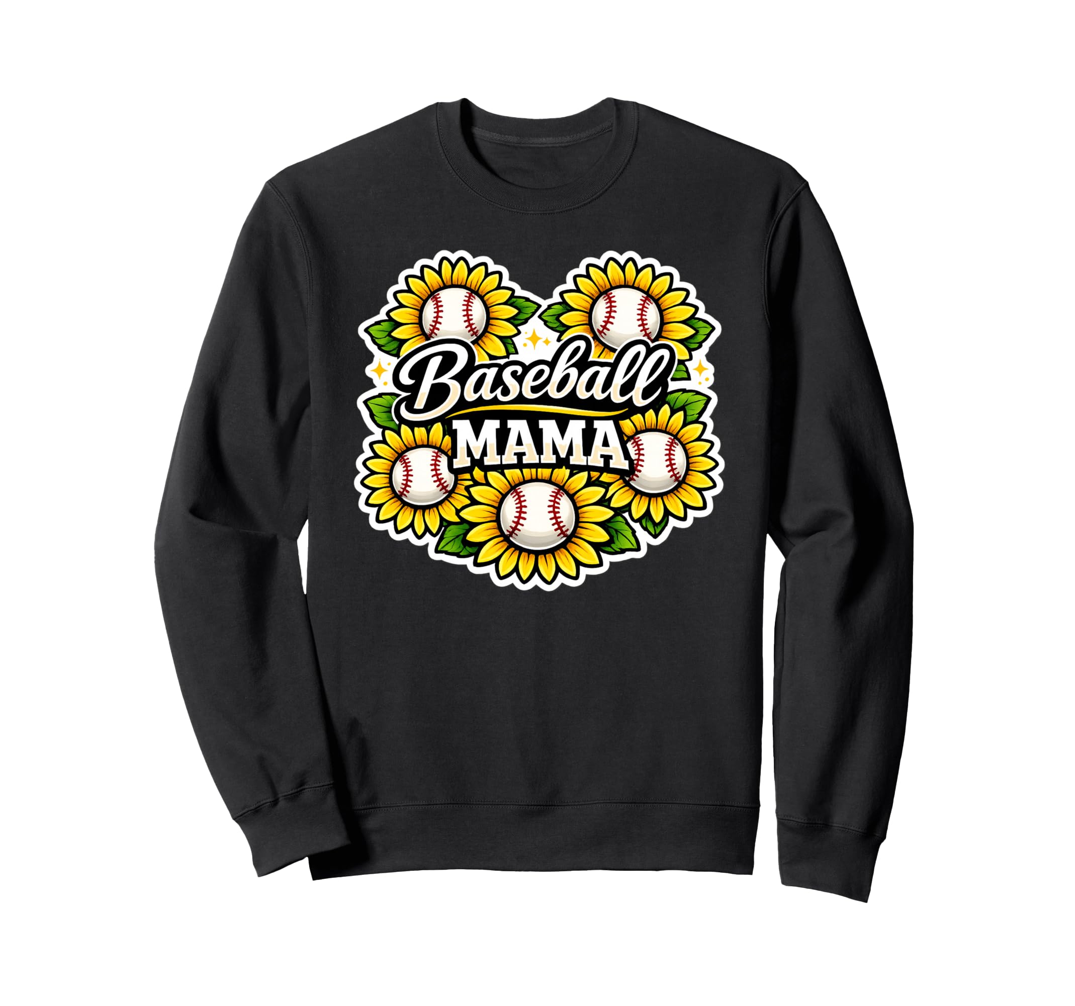 Baseball Mama Sunflower Baseball Sweatshirt - Trendy Graphic Men Women - T-Shirt, Sweatshirt, Hoodie