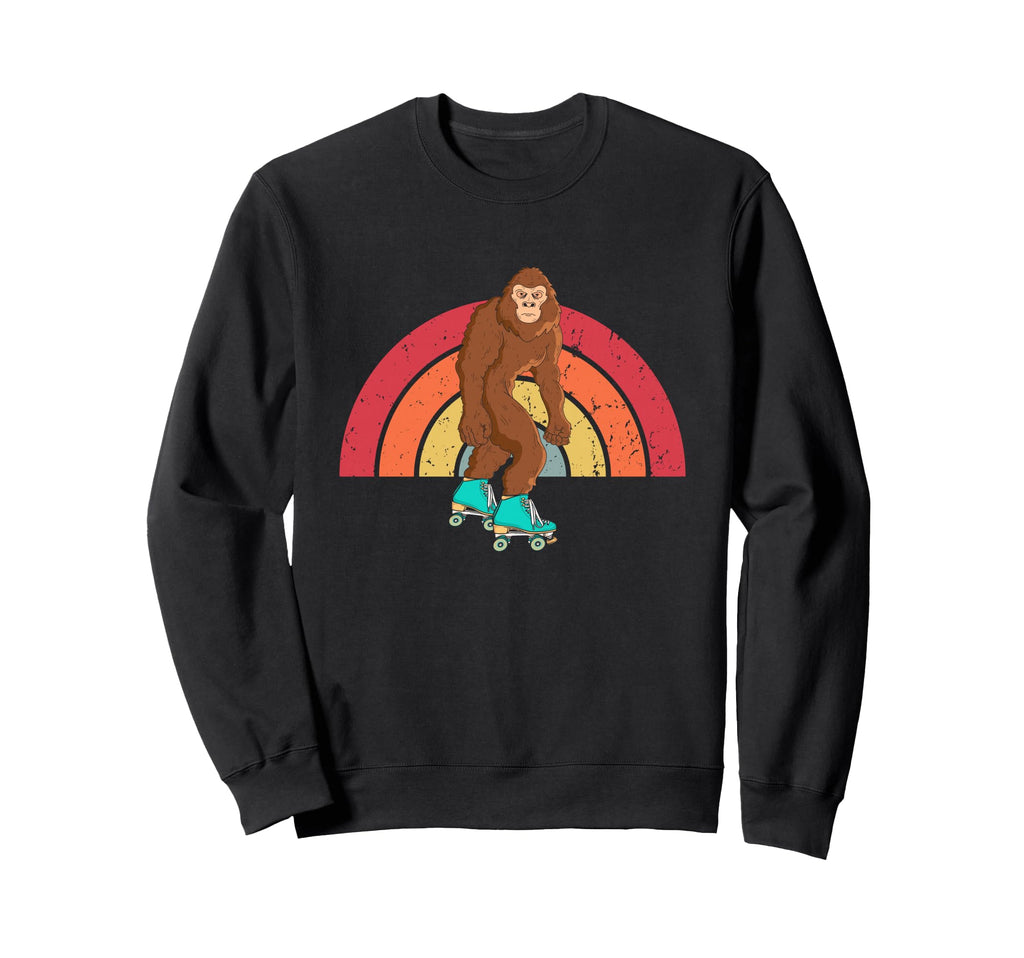 Roller Skating Bigfoot 80S Sasquatch Sweatshirt - Streetwear Style Unisex - T-Shirt, Sweatshirt, Hoodie