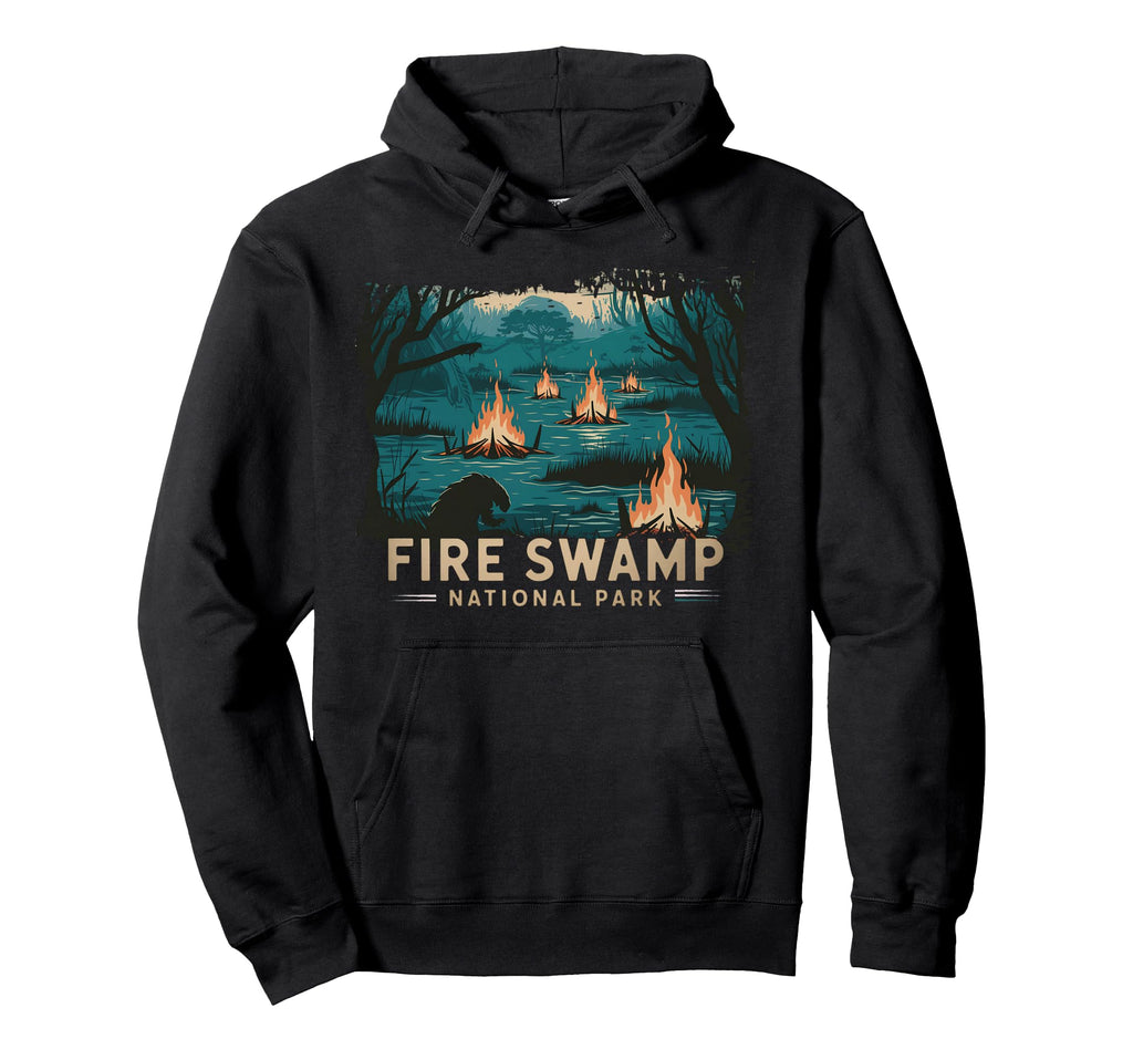 Fire Swamp National Park Camping Hiking Hoodie - Fun Novelty Design Unisex - T-Shirt, Sweatshirt, Hoodie