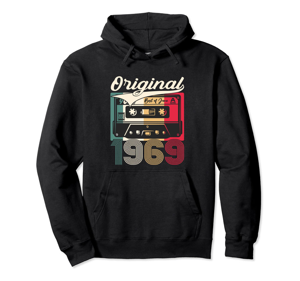 55Th Birthday June 1969 Cassette Gifts Hoodie - Fun Novelty Design Unisex - T-Shirt, Sweatshirt, Hoodie