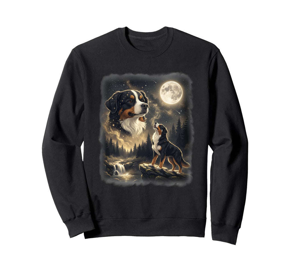 Bernese Mountain Dog Howling To Sweatshirt - Streetwear Style for Adults - T-Shirt, Sweatshirt, Hoodie