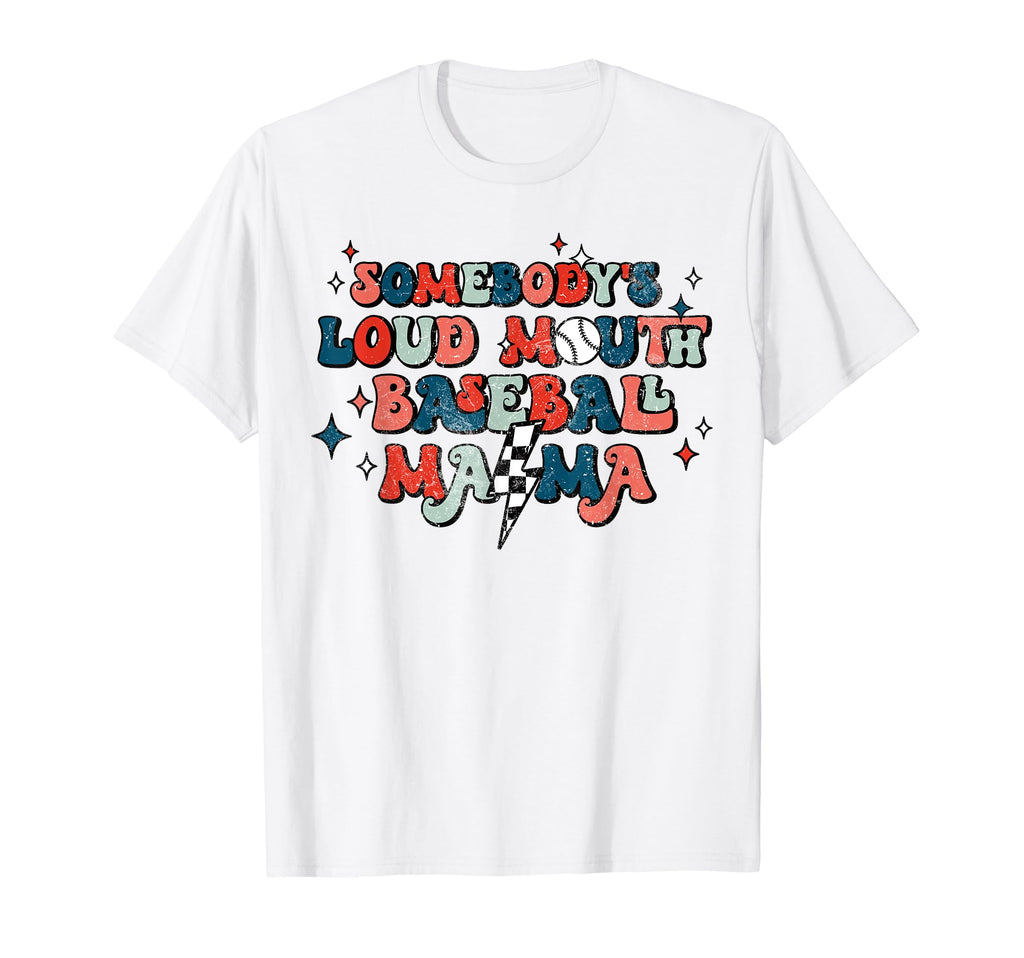 Funny Baseball Mama Checkered T-Shirt - Minimalist Print Men Women - T-Shirt, Sweatshirt, Hoodie