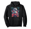 Dragon Synthwave Vaporwave Aesthetic Hoodie - Unique Graphic for Adults - T-Shirt, Sweatshirt, Hoodie