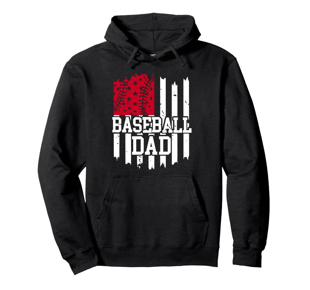 Baseball Dad Patriotic Family Pride Love Hoodie - Aesthetic Graphic Unisex - T-Shirt, Sweatshirt, Hoodie