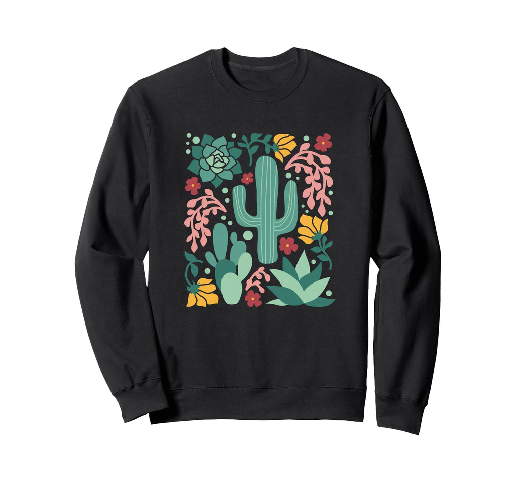 Boho Flower Cactus Succulent Desert Sweatshirt - Trendy Graphic for Adults - T-Shirt, Sweatshirt, Hoodie