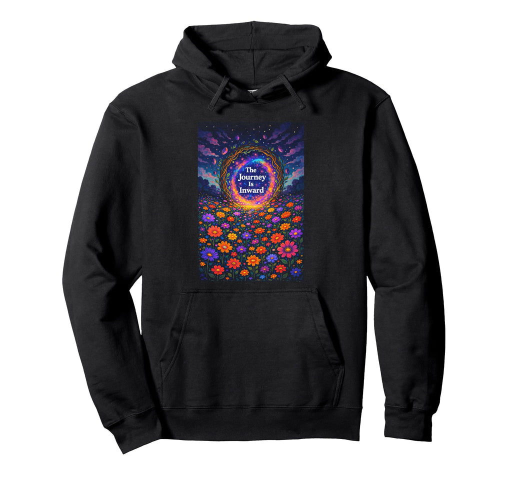 Psychedelic Journey Is Inward Trippy Hoodie - Aesthetic Graphic for Adults - T-Shirt, Sweatshirt, Hoodie