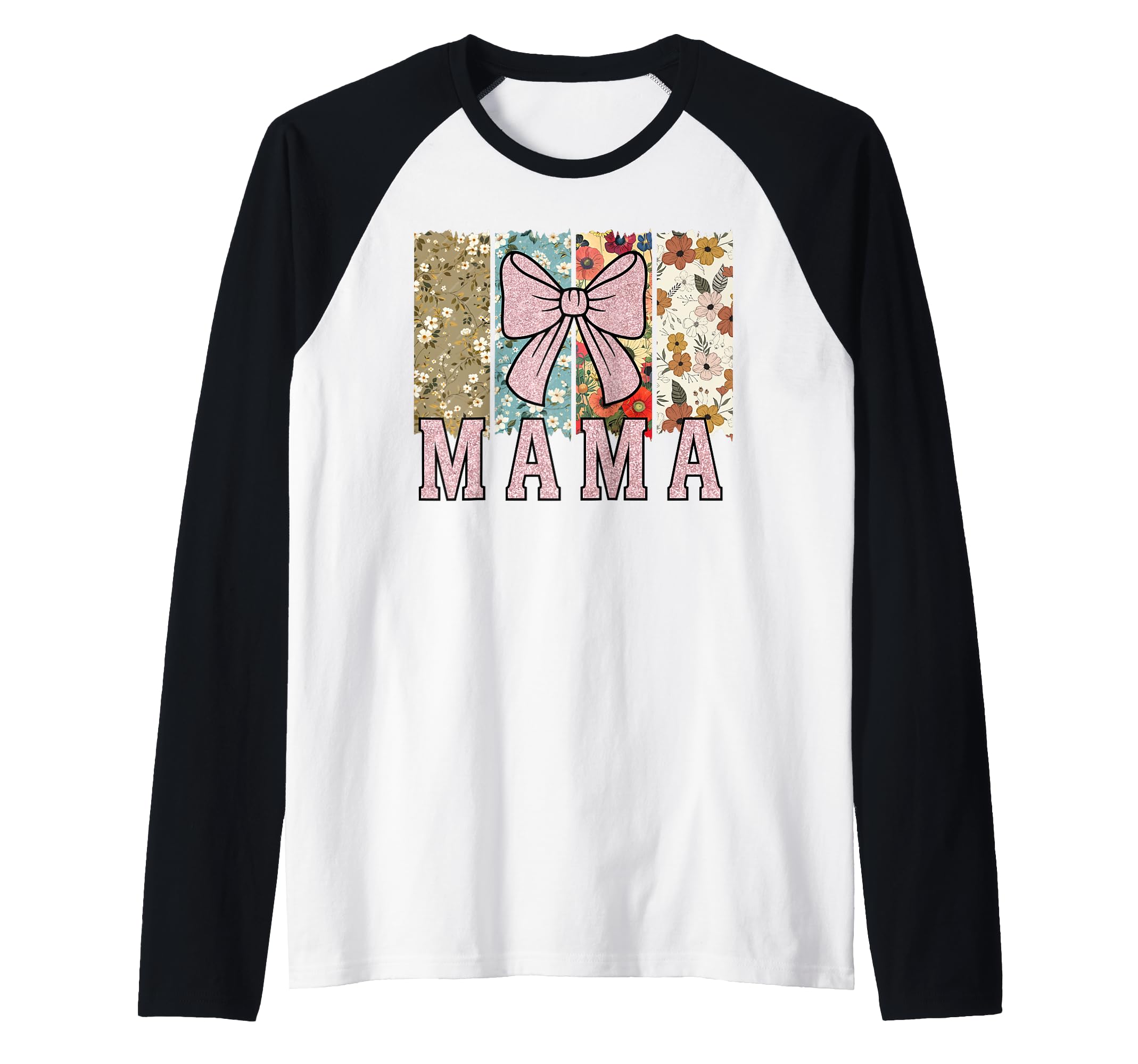 Mama Bow Mom Mother Mommy Gift Ribbon Hoodie - Custom Art Print for Adults - T-Shirt, Sweatshirt, Hoodie