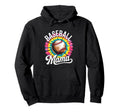 Baseball Mama Tie Dye Colorful Hoodie - Trendy Graphic for Adults - T-Shirt, Sweatshirt, Hoodie