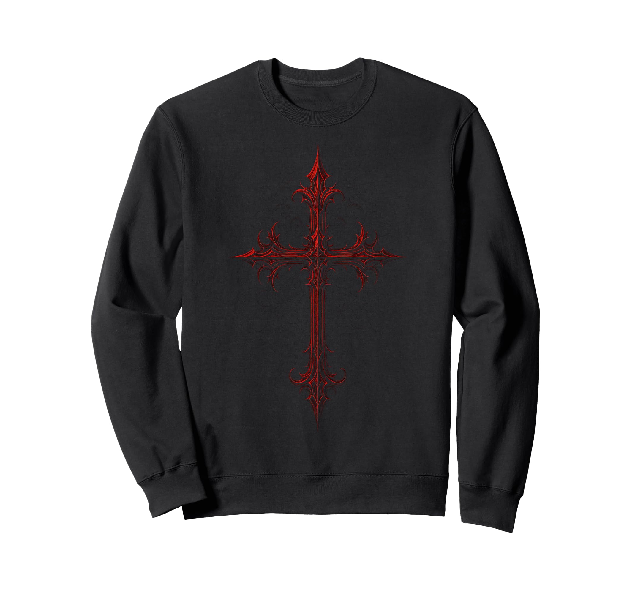 Gothic Cross Goth Grunge Sweatshirt - Aesthetic Graphic Men Women - T-Shirt, Sweatshirt, Hoodie