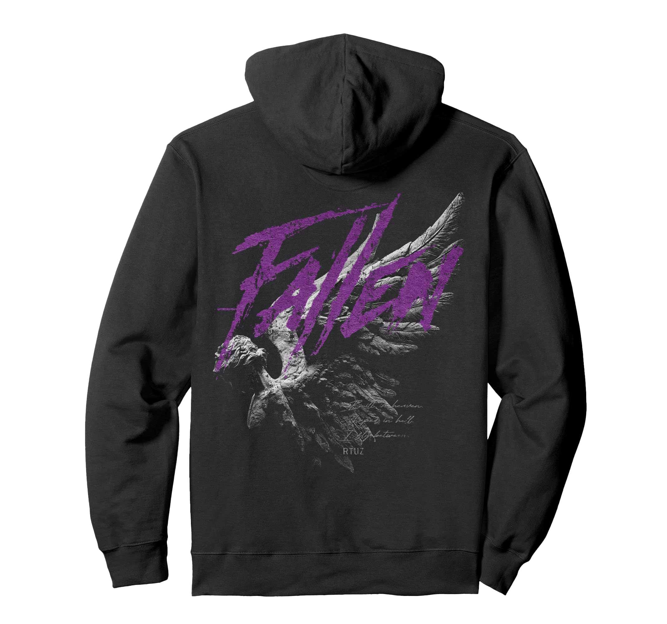 Back Y2K Aesthetic Streetwear Angel Hoodie - Minimalist Print for Adults - T-Shirt, Sweatshirt, Hoodie