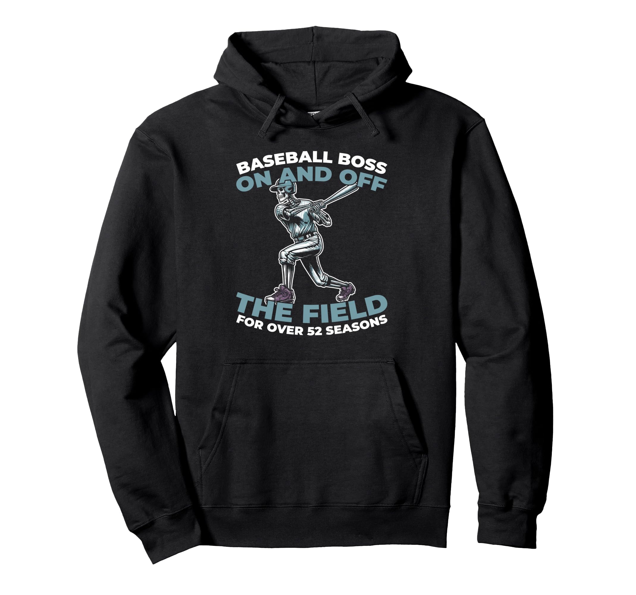 52 Years Old Sport Player Baseballer Hoodie - Unique Graphic Men Women - T-Shirt, Sweatshirt, Hoodie
