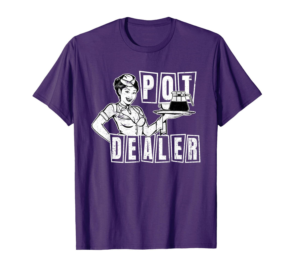 Funny Diner Waitress Server Coffee Pot T-Shirt - Graphic Print Unisex - T-Shirt, Sweatshirt, Hoodie