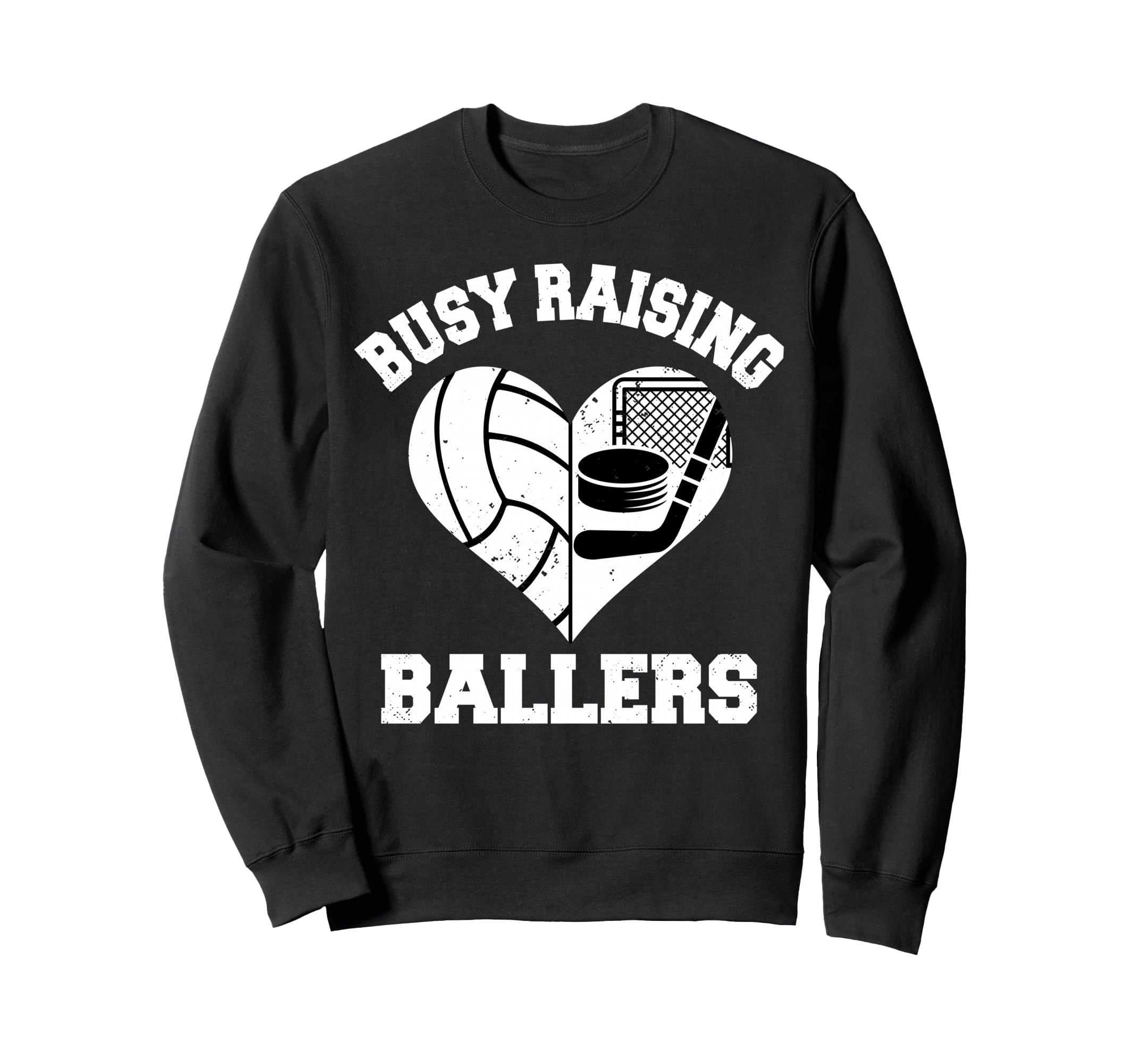 Busy Raising Ballers Volleyball Sweatshirt - Trendy Graphic for Adults - T-Shirt, Sweatshirt, Hoodie
