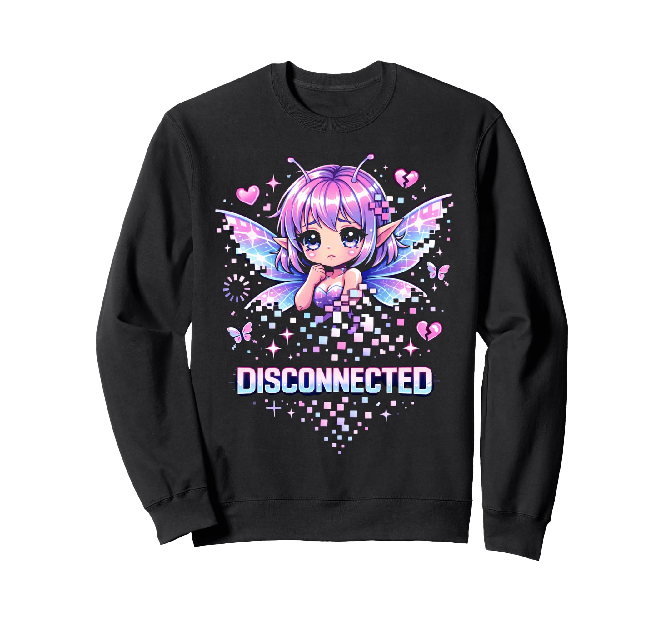 Disconnected Cyber Emo Fantasy Y2K Sweatshirt - Unique Graphic Men Women - T-Shirt, Sweatshirt, Hoodie