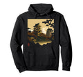 Japanese Temple Vaporwave Japan Hoodie - Custom Art Print for Adults - T-Shirt, Sweatshirt, Hoodie