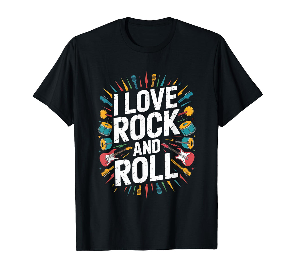 I Love Rock And Roll Iconic T-Shirt - Fun Novelty Design for Adults - T-Shirt, Sweatshirt, Hoodie