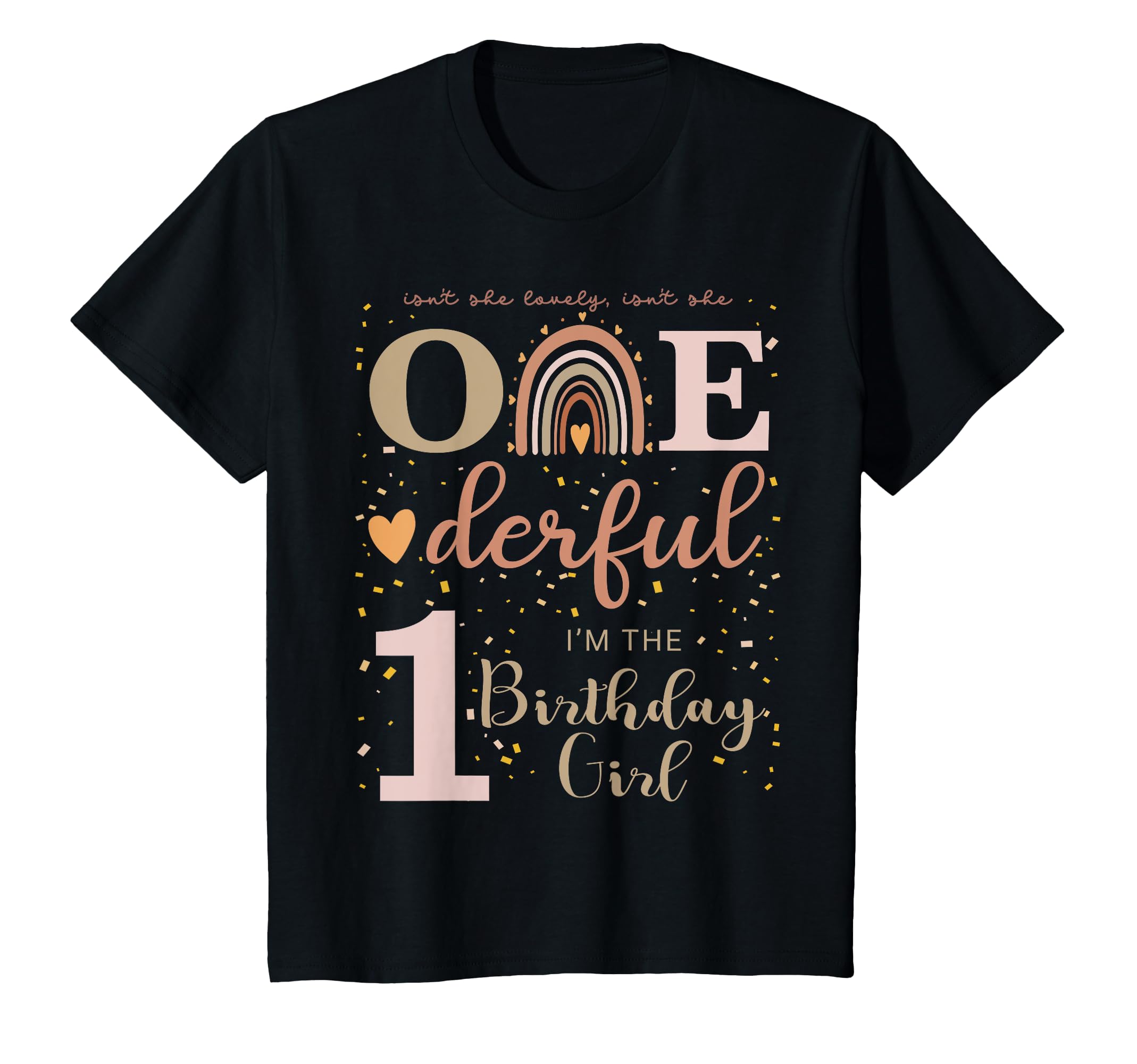 Isnt She Onederful 1St Birthday Neutral T-Shirt - Trendy Graphic Men Women - T-Shirt, Sweatshirt, Hoodie