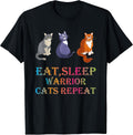 Eat Sleep Warrior Cats Repeat - Adult & Kids T-Shirts, Sweatshirts & Hoodies apparel design preview 1
