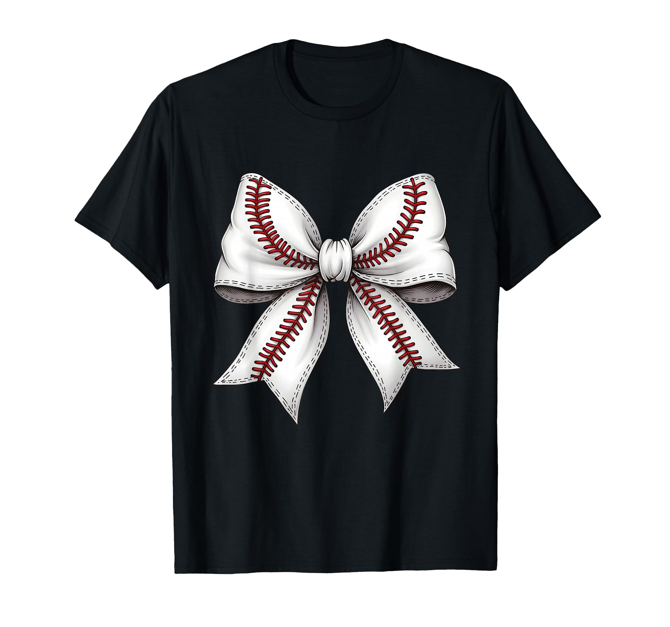 Baseball Coquette Bow Baseball Bow T-Shirt - Fun Novelty Design for Adults - T-Shirt, Sweatshirt, Hoodie