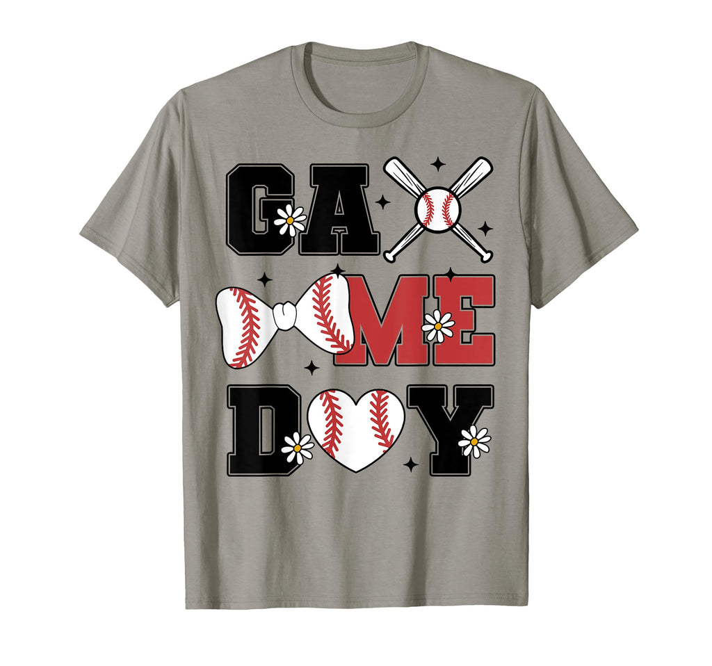 Baseball Game Day Bow And Heart T-Shirt - Novelty Apparel for Adults - T-Shirt, Sweatshirt, Hoodie