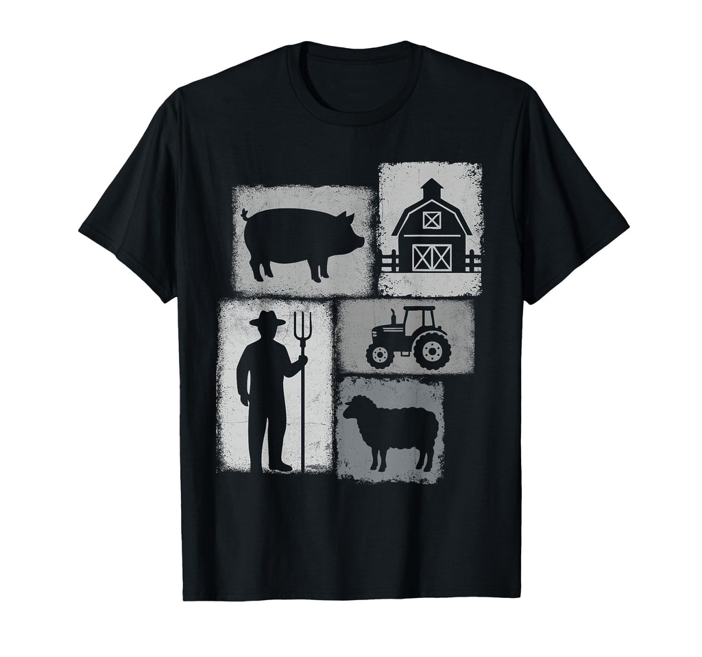 Farmer Collage Farming Rancher Cowboy T-Shirt - Streetwear Style Men Women - T-Shirt, Sweatshirt, Hoodie