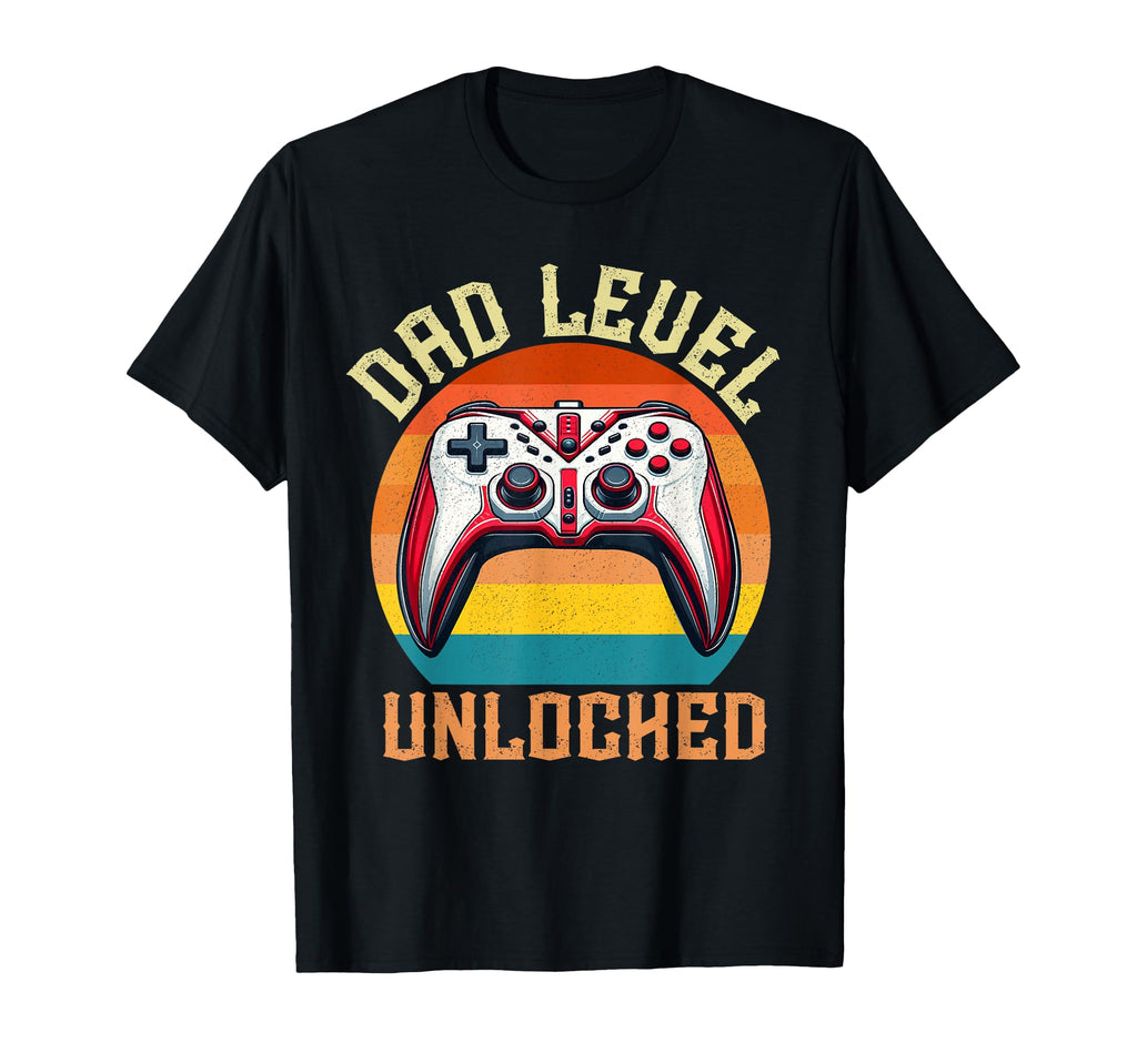 Dad Level Unlocked Controller Papa T-Shirt - Trendy Graphic for Adults - T-Shirt, Sweatshirt, Hoodie