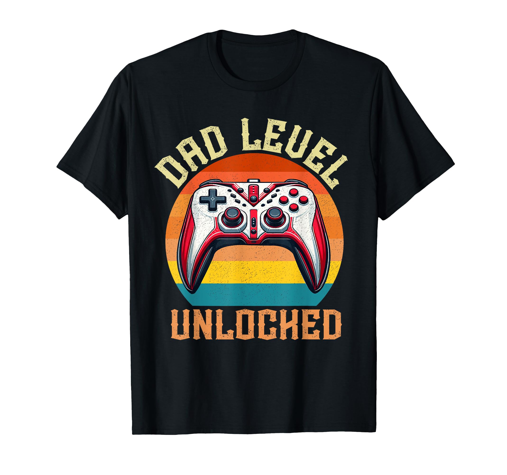 Dad Level Unlocked Controller Papa T-Shirt - Trendy Graphic for Adults - T-Shirt, Sweatshirt, Hoodie