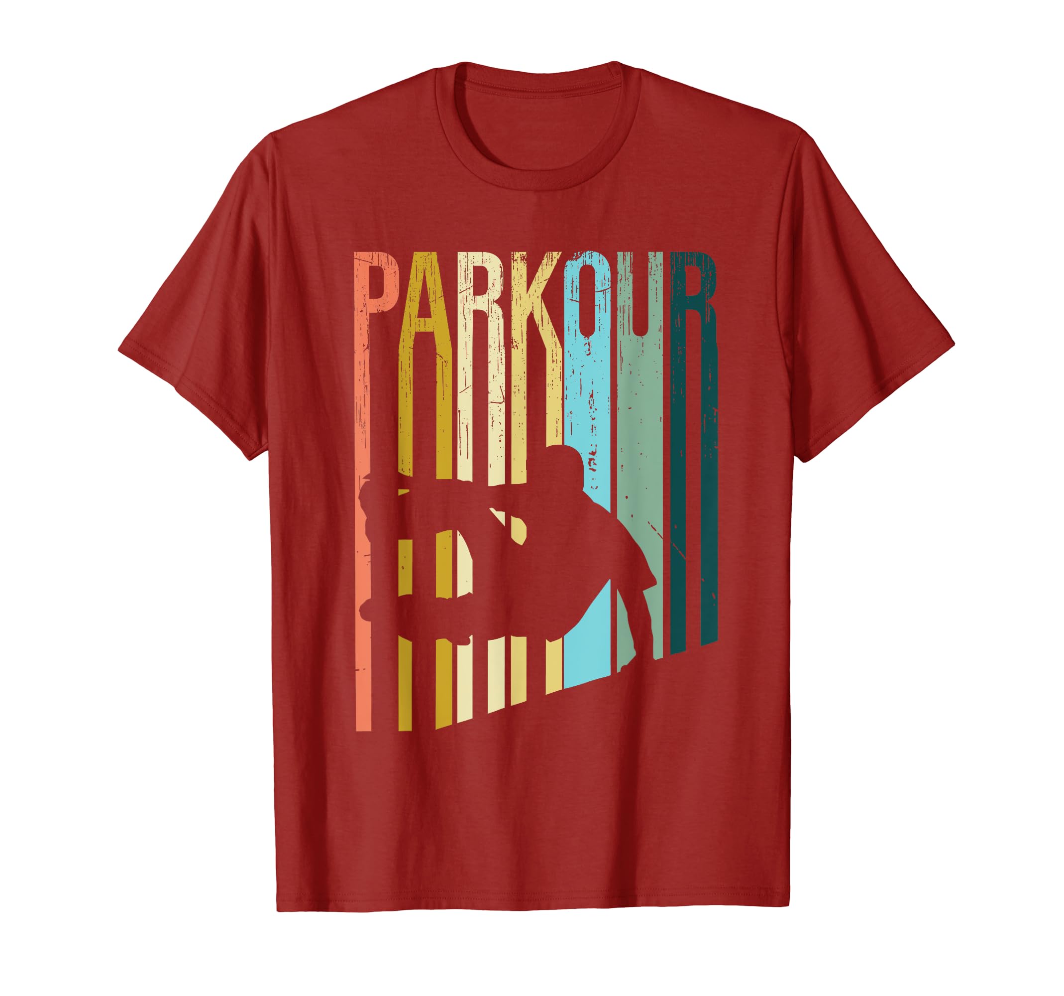 Distressed Parkour Silhouette T-Shirt - Graphic Print Men Women - T-Shirt, Sweatshirt, Hoodie