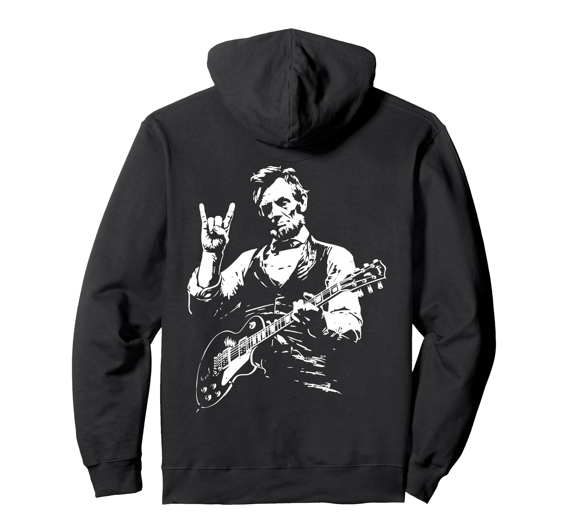 Us President Abraham Lincoln Playing Hoodie - Custom Art Print Men Women - T-Shirt, Sweatshirt, Hoodie