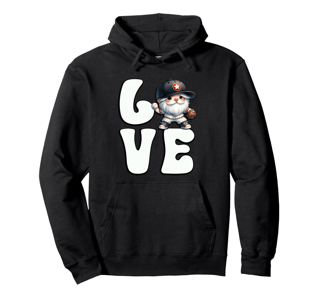 Love Baseball Gnome Grandpa Baseball Hoodie - Streetwear Style Men Women - T-Shirt, Sweatshirt, Hoodie