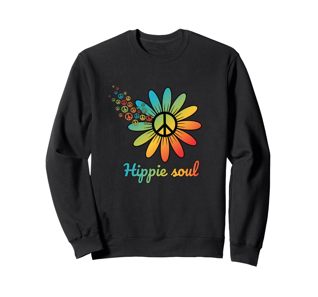 Hippie Soul Daisy Peace Flower Sweatshirt - Streetwear Style Men Women - T-Shirt, Sweatshirt, Hoodie