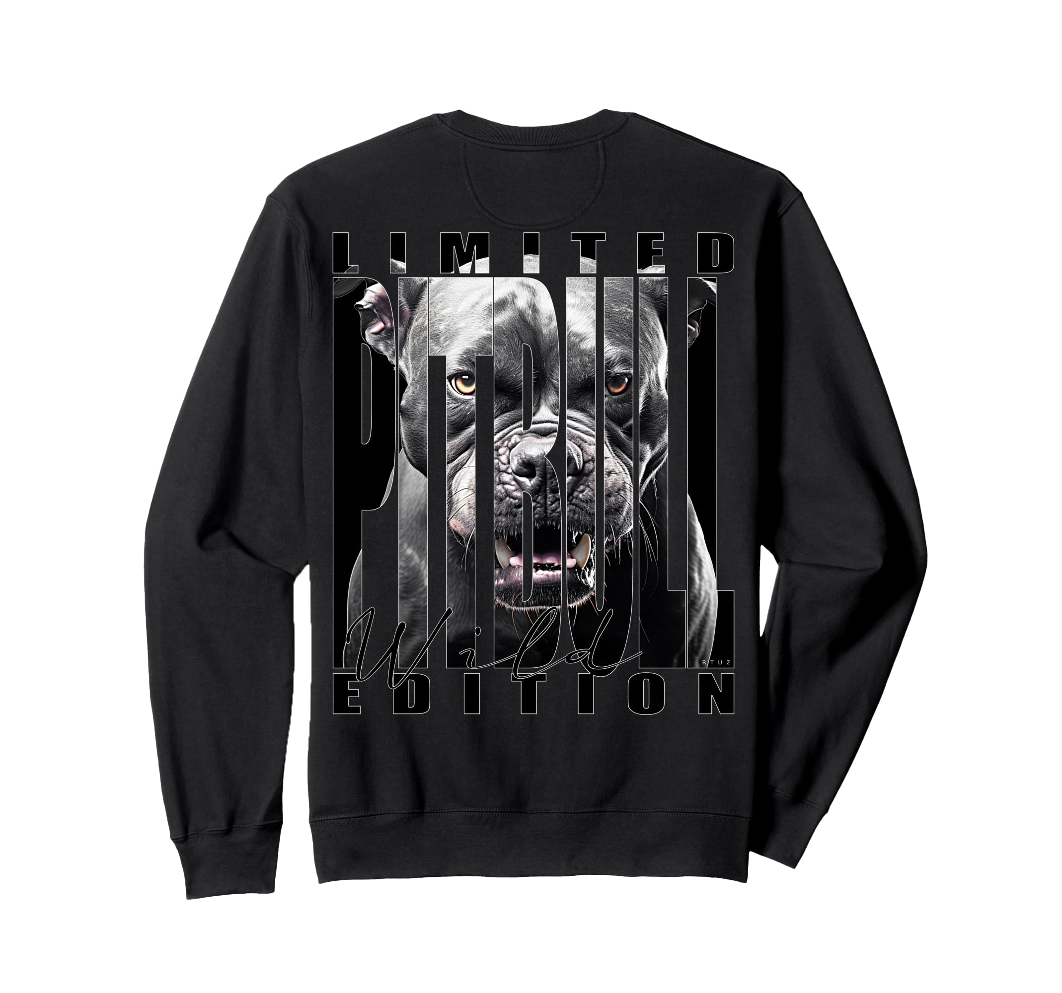 Back Y2K Streetwear Dog Pit Bull Sweatshirt - Graphic Print Unisex - T-Shirt, Sweatshirt, Hoodie