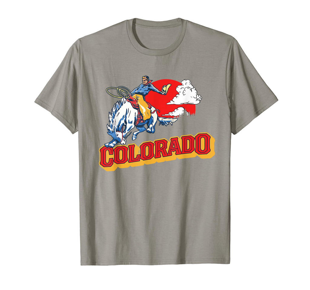Colorado Bronco Riding Cowboy T-Shirt - Aesthetic Graphic Unisex - T-Shirt, Sweatshirt, Hoodie