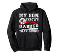 My Son Baseball Pitcher Dad Hoodie - Casual Everyday Wear Men Women - T-Shirt, Sweatshirt, Hoodie