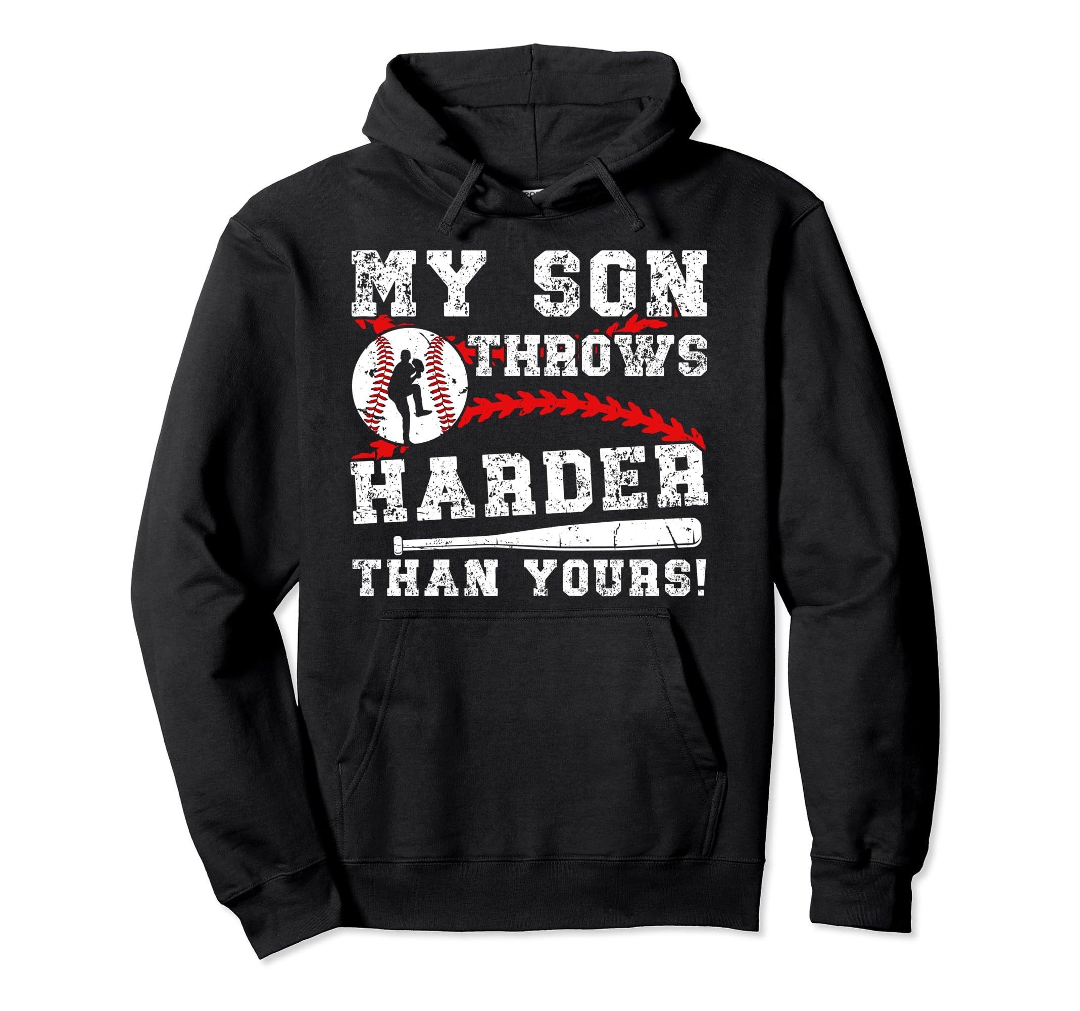 My Son Baseball Pitcher Dad Hoodie - Casual Everyday Wear Men Women - T-Shirt, Sweatshirt, Hoodie