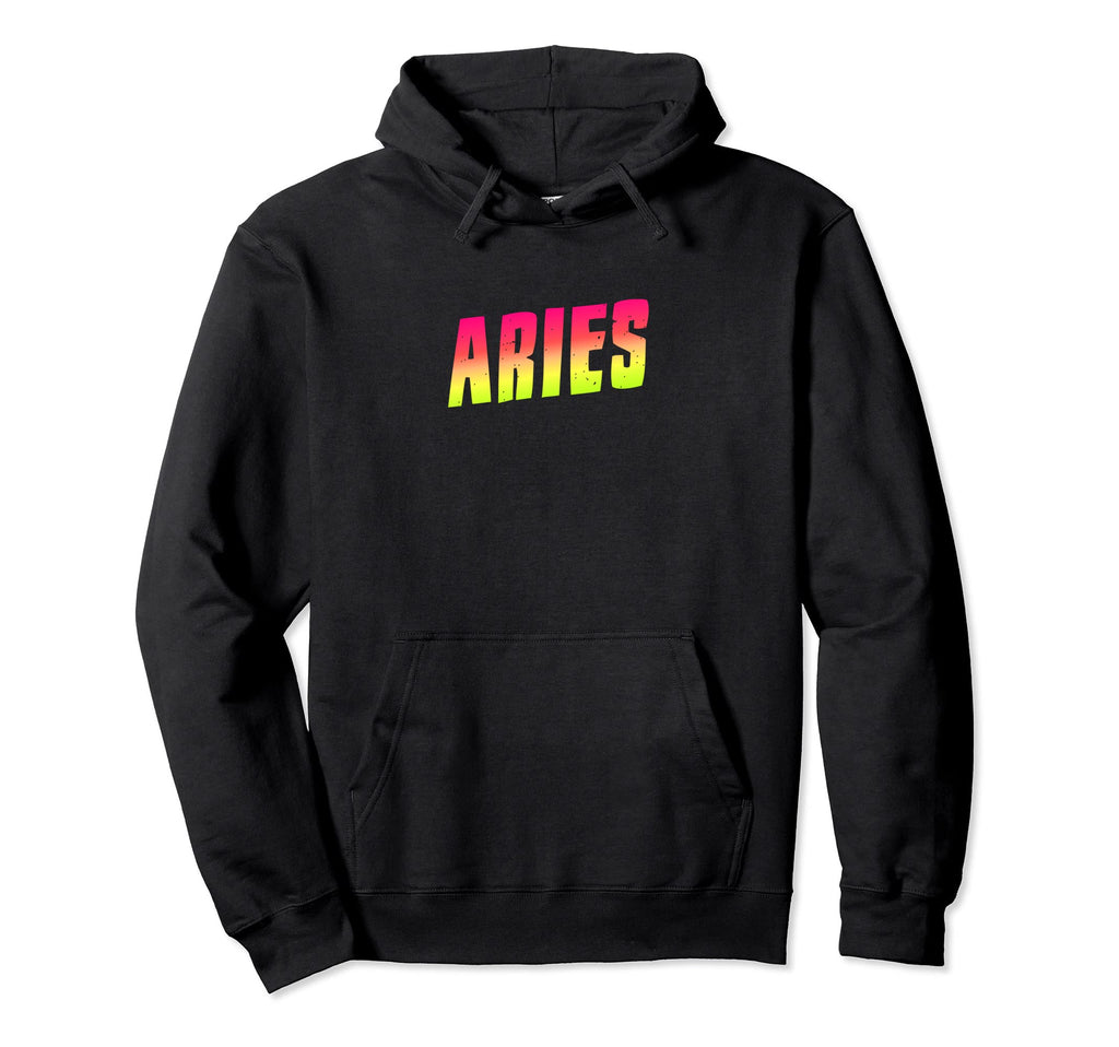 Aries Red Yellow Zodiac Sign Hoodie - Aesthetic Graphic Men Women - T-Shirt, Sweatshirt, Hoodie