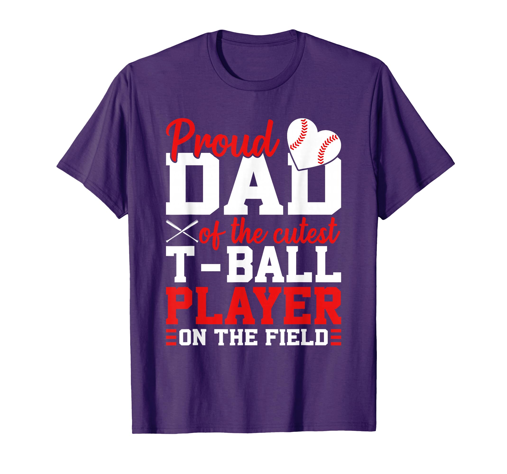 T Ball Dad Cutest T Ball Player Ball Dad T-Shirt - Aesthetic Graphic Unisex - T-Shirt, Sweatshirt, Hoodie