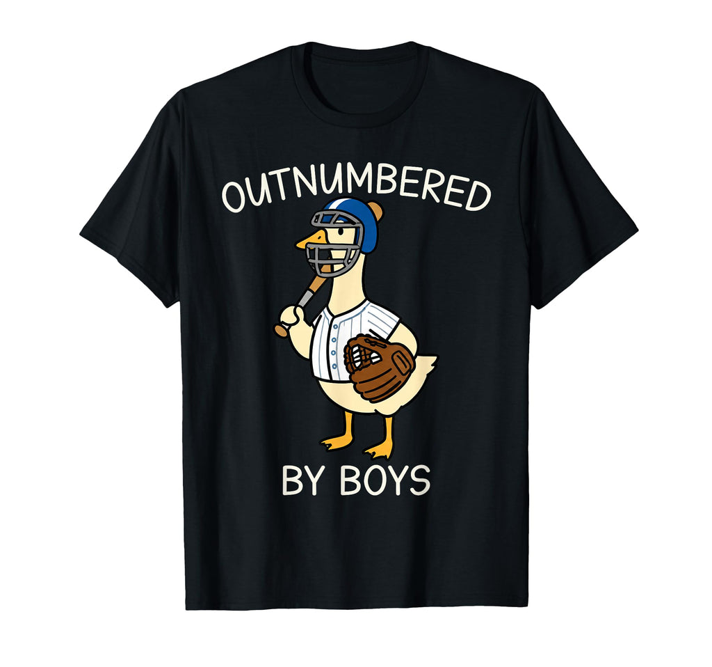 Outnumbered Baseball Funny Mom Goose T-Shirt - Custom Art Print Unisex - T-Shirt, Sweatshirt, Hoodie