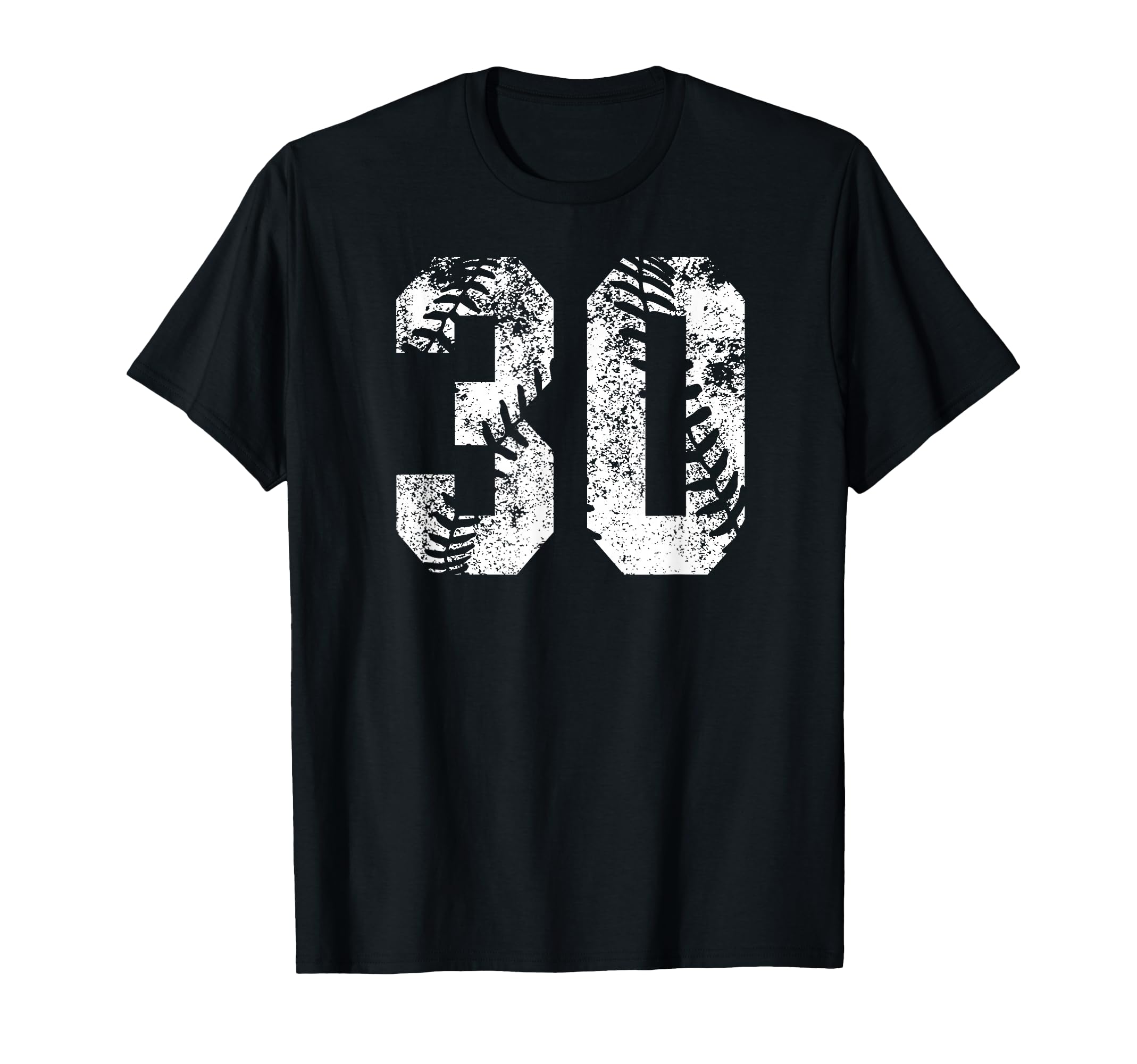White Baseball Number 30 Jersey T-Shirt - Fun Novelty Design Men Women - T-Shirt, Sweatshirt, Hoodie