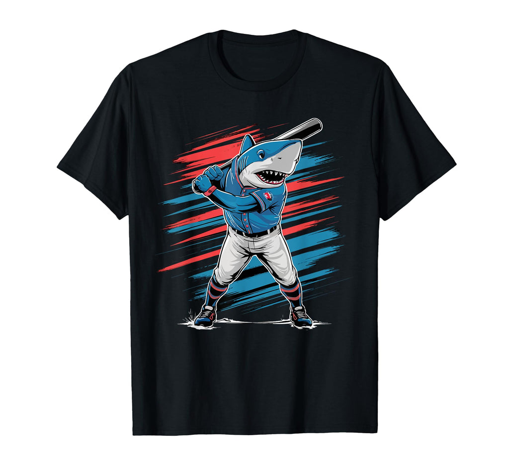 Shark Lover Baseball Coach Sports T-Shirt - Casual Everyday Wear Unisex - T-Shirt, Sweatshirt, Hoodie