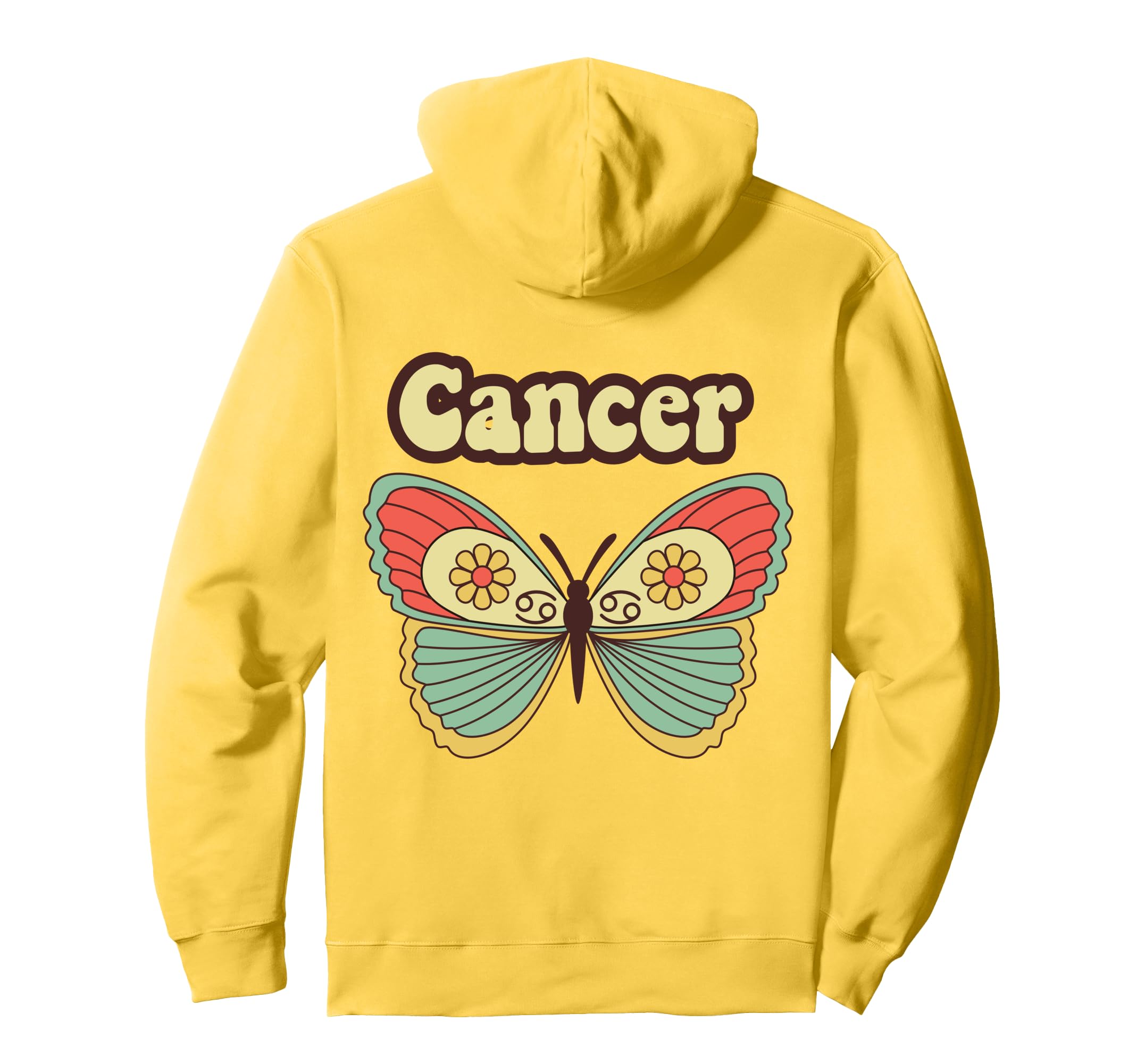 Cancer Zodiac Butterfly Astrology Boho Hoodie - Novelty Apparel Men Women - T-Shirt, Sweatshirt, Hoodie