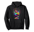 80S 90S Music Notes Cassette Tape Music Hoodie - Fun Novelty Design Unisex - T-Shirt, Sweatshirt, Hoodie