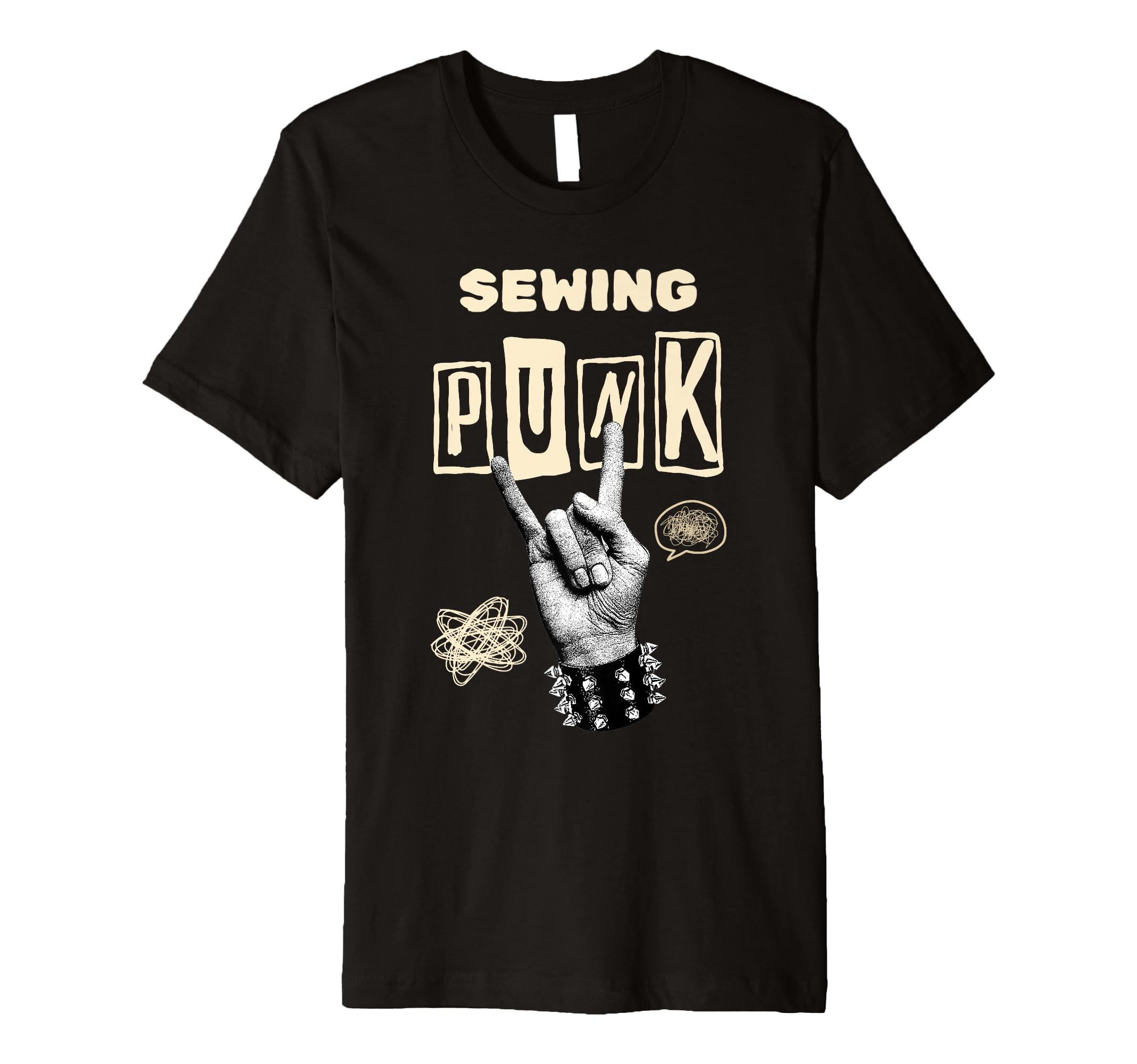Sewing Punk Rock N Roll Music Band T-Shirt - Trendy Graphic for Adults - T-Shirt, Sweatshirt, Hoodie