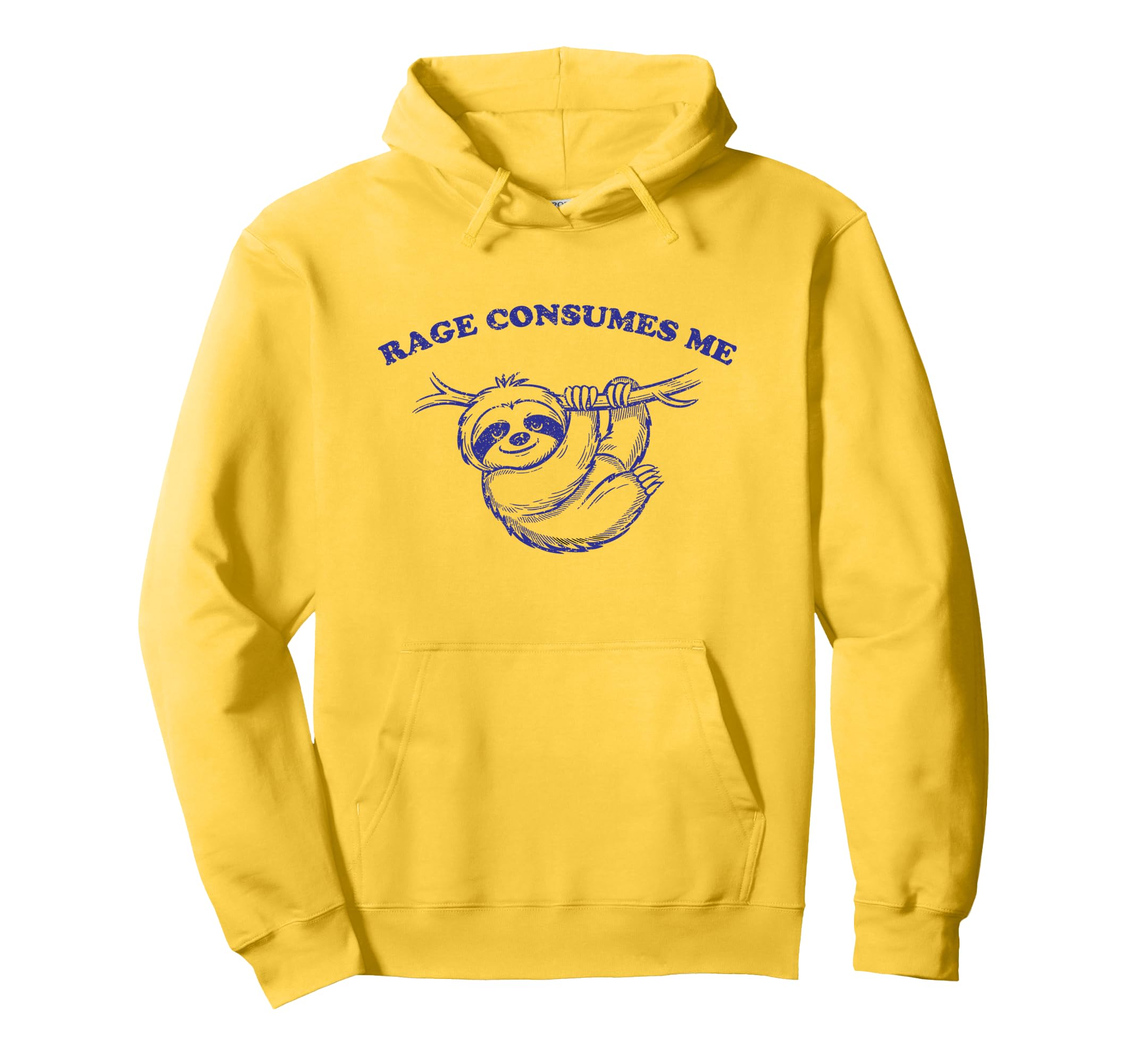 Funny Sloth Rage Consumes Me 90S Hoodie - Aesthetic Graphic for Adults - T-Shirt, Sweatshirt, Hoodie