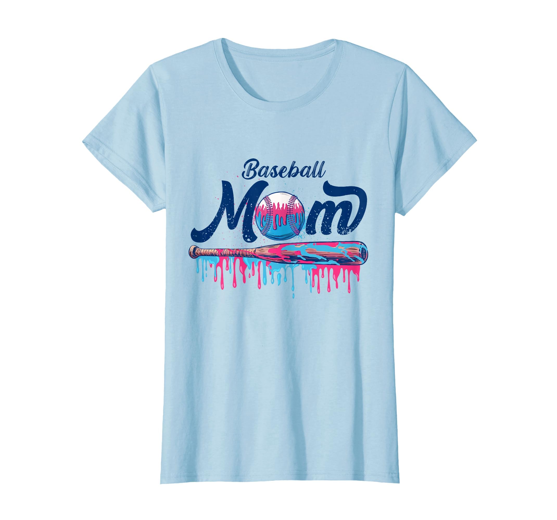 Baseball Drip Ice Cream Dripping T-Shirt - Trendy Graphic for Adults - T-Shirt, Sweatshirt, Hoodie